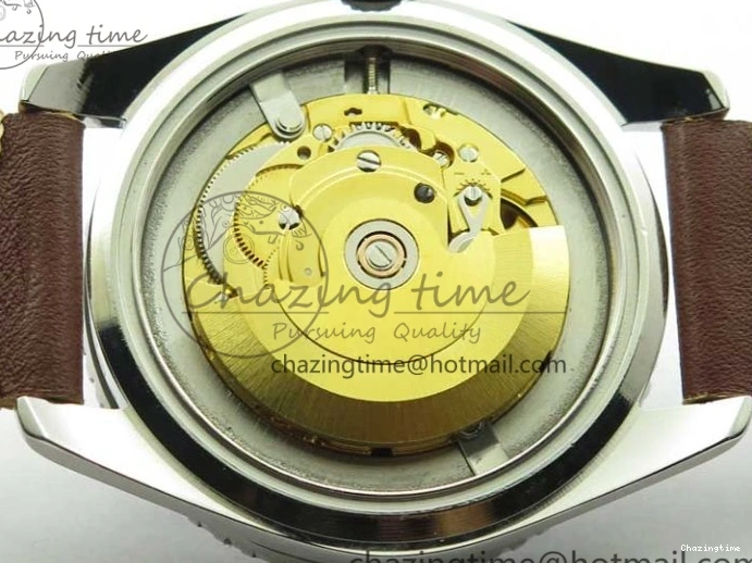 0322 Practical Vintage Seamaster 300 No Date T SS B12 Black Dial On Brown Leather Strap A2836 (Free Nylon Strap) 7910